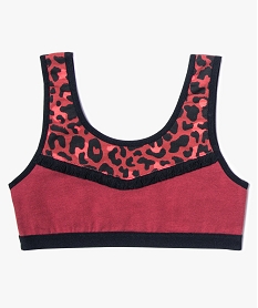 GEMO Brassière avec plastron imprimé et frangé kaki fonce