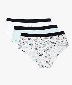 GEMO Lot de 3 shorties avec motifs de lespace Multicolore