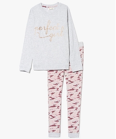 GEMO Pyjama 2 pièces forme jogging et sweat motif camouflage Gris