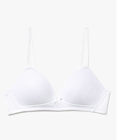 GEMO Soutien-gorge fille paddé en microfibre à fines bretelles Blanc