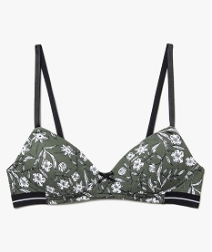 GEMO Soutien-gorge à motifs sans armatures avec bonnets rembourrés argente