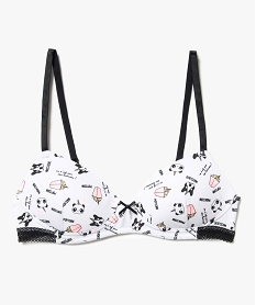 GEMO Soutien-gorge sans armatures à bonnets paddés et motifs Imprimé