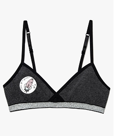 GEMO Soutien-gorge triangle forme croisée Gris