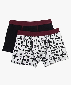 GEMO Lot de 2 boxers thème gaming noir standard