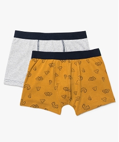 GEMO Lot de 2 boxers assortis à taille marine Gris