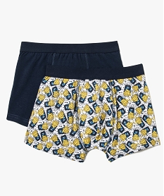 GEMO Lot de 2 boxers thème frites Bleu