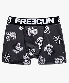 GEMO Boxer garçon en microfibre motif tête de mort - Freegun kaki fonce