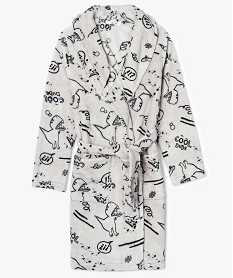 GEMO Robe de chambre à motifs kaki fonce
