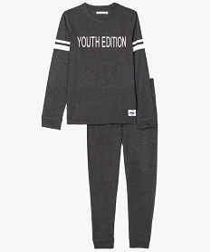 GEMO Ensemble pyjama 2 pièces sporty gris standard