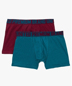 GEMO Boxers en coton stretch pour homme avec large ceinture imprimée (lot de 2) dore