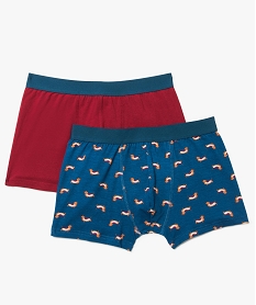 GEMO Lot de 2 boxers à ceinture marine Multicolore