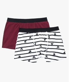 lot de 2 boxers assortis avec large ceinture contrastante imprime boxers et calecons7937301_1