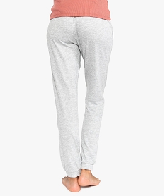 pantalon de pyjama avec bas resserre et nœud en satin gris7945501_3