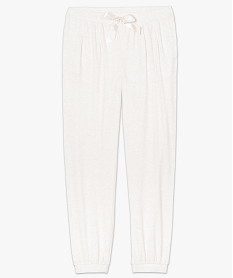pantalon de pyjama avec bas resserre et nœud en satin beige7945601_4