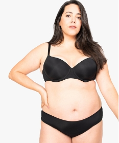 GEMO Culotte femme microfibre et dentelle Noir