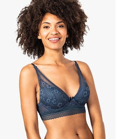 GEMO Soutien-gorge foulard en dentelle Bleu