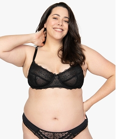 GEMO Soutien-gorge grande taille en dentelle avec armatures Noir