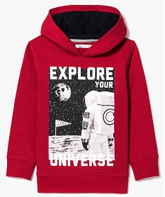 sweat a capuche imprime espace rouge7959101_1