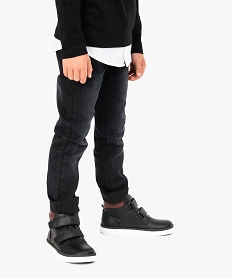 GEMO Jean slim 5 poches délavé Noir