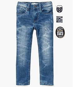 GEMO Pantalon en jean à customiser avec écussons thermocollants Gris