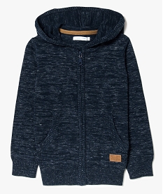 gilet zippe a capuche bleu7966301_1