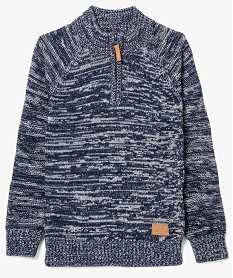 pull garcon chine a col montant zippe bleu7966601_1