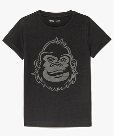 GEMO Tee-shirt à manches courtes avec motifs Noir