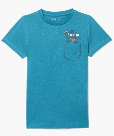 GEMO Tee-shirt à manches courtes avec motifs bleu standard