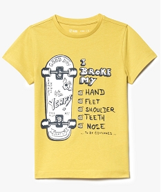 GEMO Tee-shirt à manches courtes avec inscription sur lavant Jaune