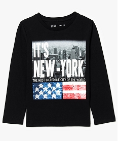 GEMO Tee-shirt manches longues avec sequins magiques noir standard