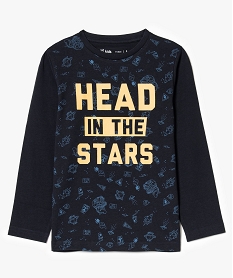GEMO Tee-shirt à manches longues avec motifs kaki fonce