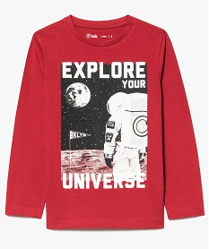 GEMO Tee-shirt à manches longues avec motif de lespace Rouge