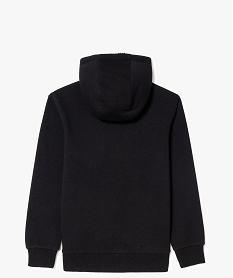 sweatshirt imprime avec capuche doublee peluche noir7976301_2