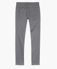 pantalon garcon 5 poches coupe slim en stretch gris7978101_3