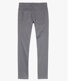 pantalon garcon 5 poches coupe slim en stretch gris7978101_4
