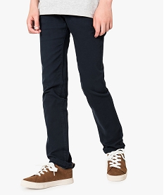 pantalon garcon 5 poches coupe slim en stretch bleu7978201_1