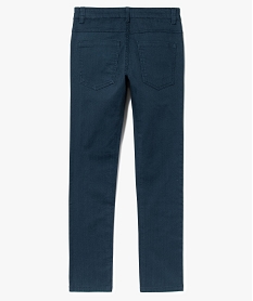 pantalon garcon 5 poches coupe slim en stretch bleu pantalons7978301_2