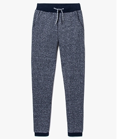 GEMO Pantalon de jogging en molleton effet chiné Bleu