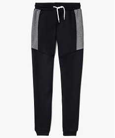 pantalon de jogging bicolore en neoprene noir7978801_1