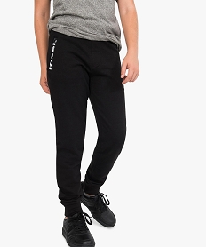 GEMO Pantalon de jogging molletonné garçon Kwell noir vif