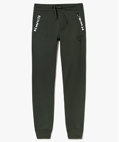 GEMO Pantalon de jogging molletonné garçon Kwell Vert