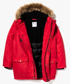 parka matelassee avec capuche polaire rouge7980701_2