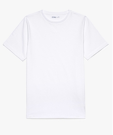 tee-shirt garcon uni a manches courtes blanc7981901_1