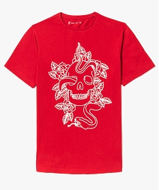 GEMO Tee-shirt imprimé à manches courtes Rouge