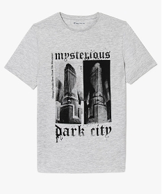 GEMO Tee-shirt à manches courtes avec motif urbain gris standard