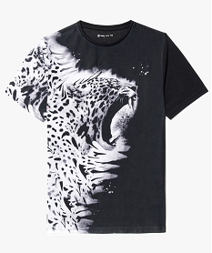 GEMO Tee-shirt imprimé à manches courtes noir standard