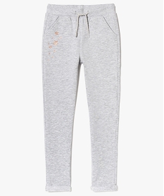 jogger molletonne a revers et motifs pailletes gris7985801_3