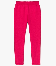 jogger molletonne a revers et motifs pailletes rose pantalons7985901_2