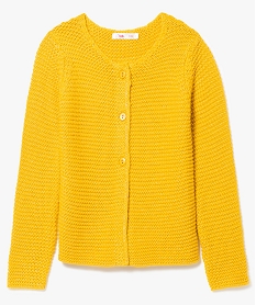 GEMO Cardigan boutonné en maille avec fils métallisés Jaune