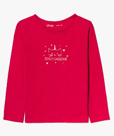 GEMO Tee-shirt basique à imprimé métallisé Rose